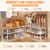 Bliesosfud 3-Tier Expandable Shoe Rack with Removable Boot Posts, 2-in-1 Shoe Organizer for Closet, Adjustable Width Metal Shoe Storage Shelf for Entryway, Boot Rack for Tall Boots, Heels & Sneakers