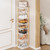 8 Tiers Vertical Shoe Rack, Tall Narrow Shoe Tower, Corner Shoe Rack, White