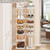 8 Tiers Vertical Shoe Rack, Tall Narrow Shoe Tower, Corner Shoe Rack, White