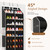 Criusia Over the Door Shoe Organizer, 20-30 Pairs Heavy-Duty Hanging Shoe Storage with Large Pockets, 10-Tier Door Shoe Rack with 4 Hooks for Sneakers Sandals Heels Boots (Black)