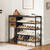 UNITSTAGE 5-Tier Shoe Rack, Side Mesh & 2 Drawers for Closet Rustic Brown