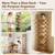 9 Tier Bamboo Shoe Rack, Foldable Narrow Shoe Organizer, Space Saving Vertical Shoe Storage Shelf Tower, No Assembly Eco-Friendly Wooden Shoe Rack for Closet & Entryway, Small Spaces (Bamboo, 9)