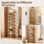 9 Tier Bamboo Shoe Rack, Foldable Narrow Shoe Organizer, Space Saving Vertical Shoe Storage Shelf Tower, No Assembly Eco-Friendly Wooden Shoe Rack for Closet & Entryway, Small Spaces (Bamboo, 9)