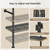 ONBRILL H1 Wall Mounted Shoe Rack, 7-Tier Metal Shoe Shelf with 4 Hooks