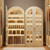 Tribesigns Tall Shoe Cabinet with Acrylic Doors and Led Lights, 70-Inch Shoe Storage with Adjustable Shelves, 7-Tier Modern Shoes Organizer Cabinet, for Entryway, Closet, Living Room, White & Gold