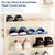 Whitmor 36 Pair Over The Door Shoe Organizer, 12 Tier Hanging Shoe Organizer, Heavy Duty Metal & Mesh Shoe Holder, Hanging Shoe Rack for Closet Organizer & Storage, 74"H x 21.7"W x 7.5"D, Beige