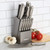 Farberware 15-Piece Kitchen Knife Block Set, Stainless Steel