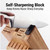McCook Knife Set Kitchen Steel Knife Block Set w Built-in Sharpener