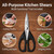McCook Knife Set Kitchen Steel Knife Block Set w Built-in Sharpener