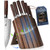 SYOKAMI 2026 Upgrade Kitchen Knife Set, Foldable Magnetic Acacia Wood Block