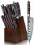 SANMEIHO Knife Set 16 pcs, Japanese Kitchen Knife with Block