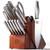 KnifeSaga 14 Pcs Knife Set with Block, Premium, Razor Sharp, Japanese Steel
