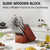 KnifeSaga 14 Pcs Knife Set with Block, Premium, Razor Sharp, Japanese Steel