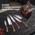 CoquusAid 15-Piece Kitchen Knife Set with Rubber Wood Block, New Upgrade