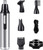 Nose Eyebrow & Facial Hair Trimmer for Men Women 5-in-1 Multifunctional Nose Hair Trimmer, Battery-Operated Trimmer withWaterproof, Dual Edge Blades for Easy Cleansing