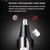 YREAJZVS Nose and Ear Hair Trimmer, 2-in-1 USB Rechargeable Clippers for Men and Women, Waterproof Stainless Steel Heads, Easy to Clean and Carry, Black