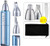 KouRy Ear and Nose Hair Trimmer,Blue 4 in 1 Men & Women Electric Eyebrow Trimmer，Painless Nose Clippers Facial Hair Remover Waterproof with Dual Edge Blades Easy to use