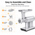 Commercial Meat Grinder 1200W Heavy Duty, Stainless Steel Meat Mincer