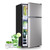 2.4 Cu.Ft Small Refrigerator with Freezer Dorm Mini Fridge Removable Plastic Shelves Ideal for Home, Office,Dormitory Silver