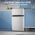 3.1 Cu.Ft Mini Fridge with Freezer for Bedroom Office, Silver