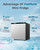 Feelfunn Mini Fridge with Freezer, 1.7 Cu.Ft Small Refrigerator, Silver
