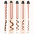 QOPCBCGN 5 in 1 Curling Iron Professional Hair Curler Wand Set with 5/3P Interchangeable Corrugation for Styler Ceramic Barrel