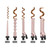 WEHISFD 5 in 1 Ceramic Hair Curler Curling Iron Wand Roller Set Interchangeable Barrels Curls Heat Resistant Glove Styling Tool