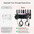 PTALSEAW Dyson Airwrap Holder, Dyson Hair Dryer Wall Mount & Dyson Airwrap Organizer 2-in-1 Stainless Steel Storage for Airwrap & Hair Dryer Accessories, Space Saving Bathroom Vanity Dyson Shelf