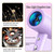 110V Hotel Wall Mounted Hair Dryer for Bathroom（with Night Light） Professional Styling HairDryer for Salon【Blue Light Negative Ions】 Fast Drying Restroom Blow Dryer，Matte Texture - Pearly White