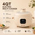 Multi Cooker Electric Pressure Pot, 4L 3 Sections Non-Stick Ceramic Liner, 70kPa Pressure Cooking, 24 Hours Delay Timer, Hot Pot Steaming Braising Rice Cooker