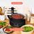Wonderful 8-Quart 10-in-1 Multi-Cooker with Bamboo Steamer Insert, 7 Preset Functions, Ceramic Nonstick, Oven Safe to 500F (Black Sesame)