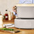Wonderful 8-Quart 10-in-1 Multi-Cooker with Bamboo Steamer Insert, 7 Preset Functions, Ceramic Nonstick, Oven Safe to 500F (Porcini Taupe)