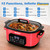 Royalcraft 12-in-1 Digital Programmable Slow Cooker, 6.5 QT Large Multicooker, Multi-Cooker with Timer, Temp Control, Red