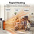 Space Heater for Indoor Use - 24 inches 1500W Ceramic Heater with Remote Control, 12 Hour Timer, Oscillation, LED Display, for Bedroom Office Indoor