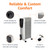 Amazon Basics Portable Oil Radiator Heater, Indoor Use, 3 Heat Settings, Over-Heat Protection, ETL-certified Safety, 7 Oil-Filled Steel Fins, 1500W, Tip-Over Protection, 11"D x 14.8"W x 25.2"H, White