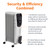 Amazon Basics Portable Oil Radiator Heater, Indoor Use, 3 Heat Settings, Over-Heat Protection, ETL-certified Safety, 7 Oil-Filled Steel Fins, 1500W, Tip-Over Protection, 11"D x 14.8"W x 25.2"H, White