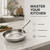 QINGLV Titanium Pro Frying Pan, Hammered Non-Stick, Detachable Handle, Titanium-Reinforced Coating, Heat-Insulating Grip, 10.2x1.9, Space-Saving