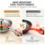 QINGLV Titanium Pro Frying Pan, Hammered Non-Stick, Detachable Handle, Titanium-Reinforced Coating, Heat-Insulating Grip, 10.2x1.9, Space-Saving