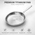 QINGLV Titanium Pro Frying Pan, Hammered Non-Stick, Detachable Handle, Titanium-Reinforced Coating, Heat-Insulating Grip, 10.2x1.9, Space-Saving