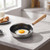 KiBcsLic Frying Pan with Wooden Handle Three- Honeycomb Frying to Clean Honeycomb Skillet for Students, Small Kitchens, 16cm