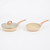 predolo 3 Pieces Non Frying Pan with Bakelite Handle Ergonomic Induction Compatible Skillet for Family Meals, Stir-Fry Meals, Three PC SET Wo Lid