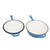 AMONIDA Enameled Cast Iron Skillet for Home Cooking, 10.2 Inch (Blue)