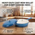 AMONIDA Enameled Cast Iron Skillet for Home Cooking, 10.2 Inch (Blue)