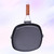 TOGEVAL Iron Steak Frying Pan Striped Interior with Foldable Handle