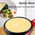 Electric Crepe Maker 600W Non-Stick Frying Pan with Automatic Temperature Control, 20cm - Perfect for Making Crepes and Pancakes