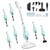 DUMOS 10-in-1 Multifunctional Steam Mop, 1550W Detachable Handheld Steam Cleaner, 16FT Power Cord with 2 Reusable Pads, Floor Steamer for Hardwood, Tile, Carpet, Grout, Windows