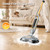 Funsteam Steam and Scrub Mop, Steam Mop with Dual Rotating Pads, Swivel Steering, 2 LED Headlight, 4 Cleaning Modes, 15.2 fl oz Tank, 6 Washable Pads for All-in-One Sealed Hard Floors