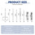 Lasnten 100 Bulk Nail Clipper Set Bulk Manicure Kit Stainless Steel Pedicure Professional Nail Care Kit with Travel Case Portable Grooming for Husband Men Women Family(Black,8 in 1)