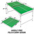GoSports 6 x 3 ft Mid-Size Table Tennis Table Set with Adjustable Height - Green