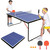 SculPong 4.5FT Ping Pong Table Foldable Table Tennis Table with Net, Table Tennis Paddles and Balls, MDF Multi-Use Family Game Table Assembly Free for Kid Child Teenager Adult, Small Compact Portable